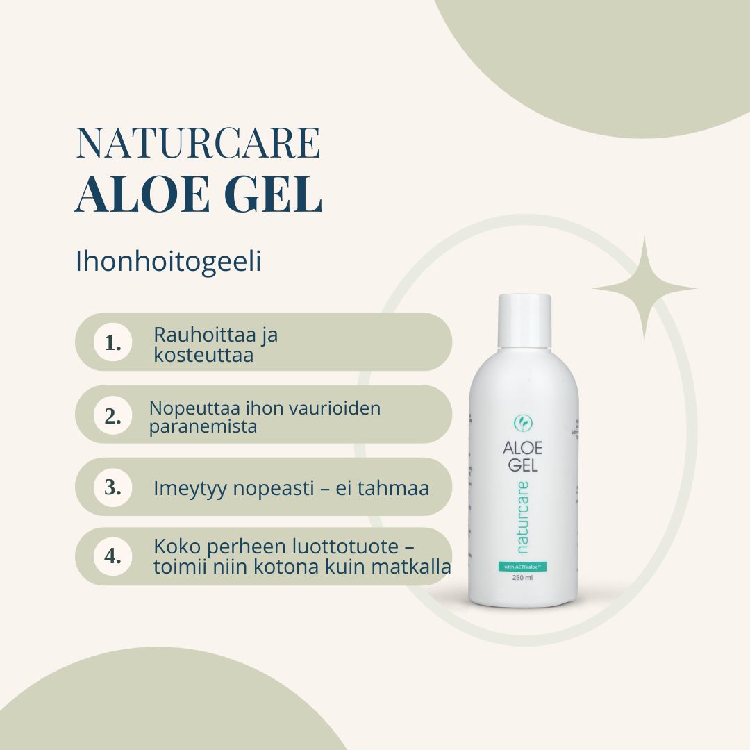 NaturCare Aloe Gel -ihonhoitogeeli 250 ml