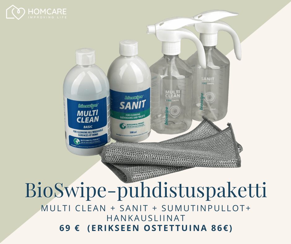 BioSwipe-puhdistuspaketti